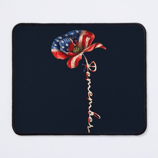 Item preview, Remember American Flag Vintage Red Poppy Memorial Day Art designed and sold by Cute & Sassy Custom Gifting Boutiques.