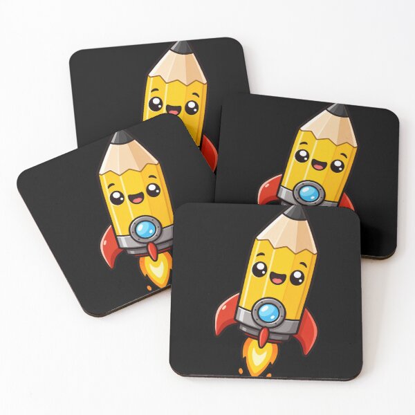 Item preview, Cute Rocket Pencil – Creative School & Study Space Adventure designed and sold by DreamPrintForge.