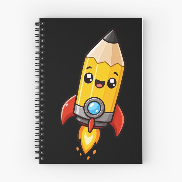 Item preview, Cute Rocket Pencil – Creative School & Study Space Adventure designed and sold by DreamPrintForge.