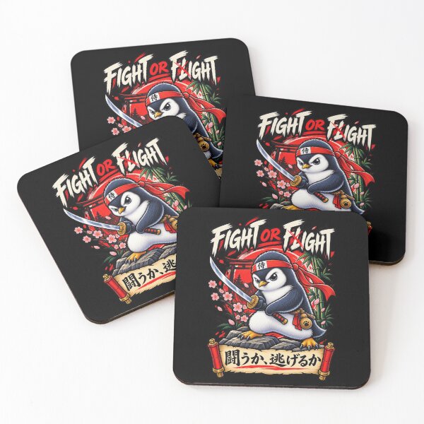 Item preview, Fight or Flight Penguin Samurai Design, Funny Warrior Humor, Japanese-Inspired designed and sold by Cree8if.
