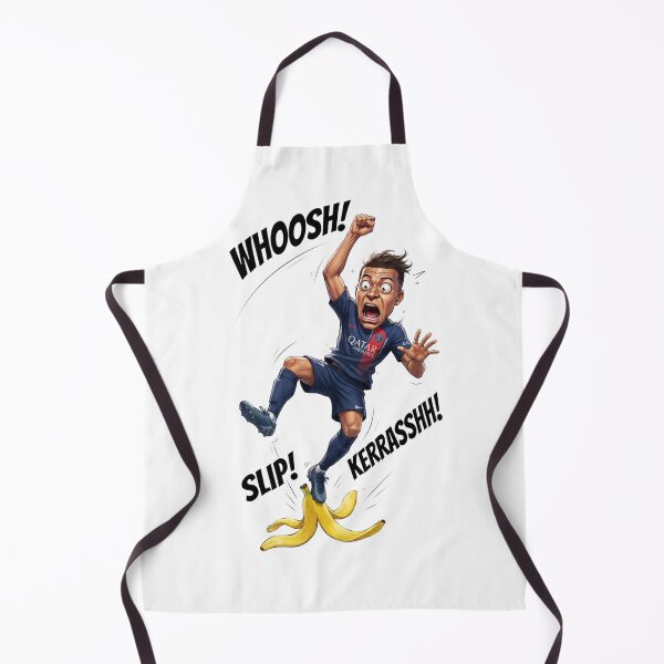 Item preview, Funny Kylian Mbappe Slipping on Banana Peel Cartoon Art designed and sold by annaarthk.