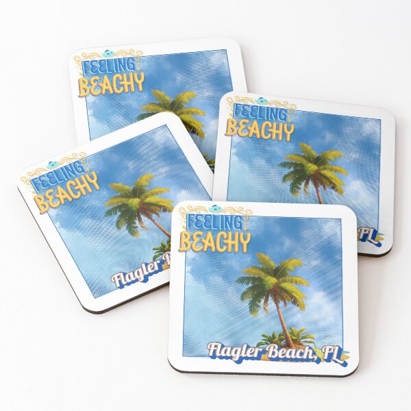 Item preview, Feeling Beachy Flagler Beach FL Retro Palm Tree Design designed and sold by DonnaRaine.