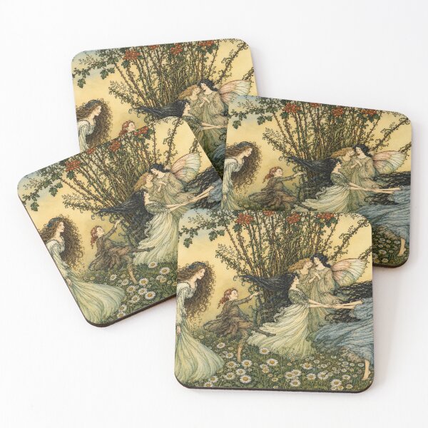Item preview, Dancing with the Fairies by Arthur Rackham - Fairy Wall Art – Dancing Fairies Print for Peter Pan Fans designed and sold by RickE.