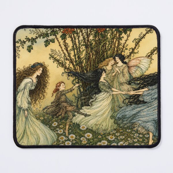 Item preview, Dancing with the Fairies by Arthur Rackham - Fairy Wall Art – Dancing Fairies Print for Peter Pan Fans designed and sold by RickE.
