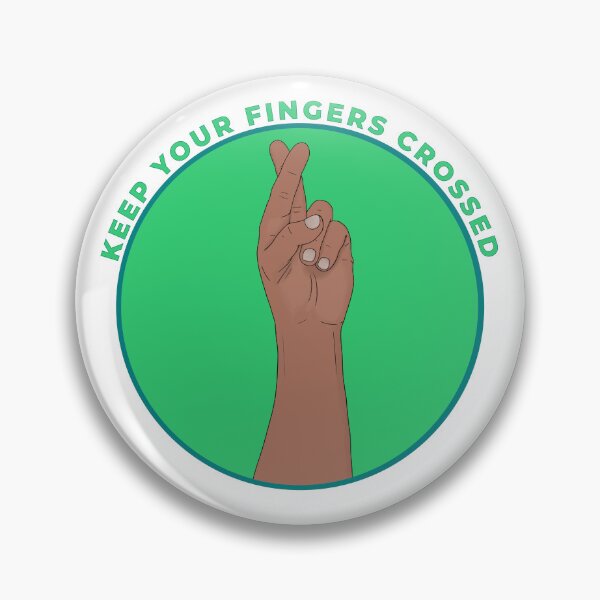 Item preview, Keep Your Fingers Crossed Lucky Charm Vintage Hand Sign designed and sold by shopdiego.