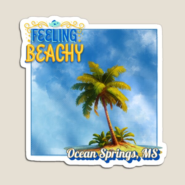 Item preview, Feeling Beachy Ocean Springs MS Retro Palm Tree Design designed and sold by DonnaRaine.