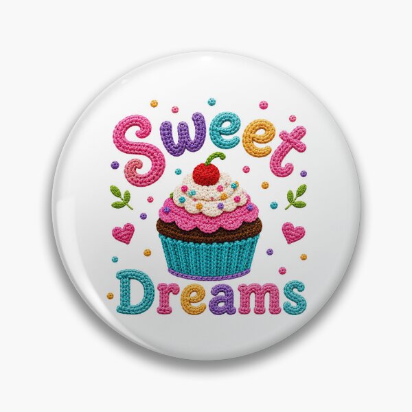 Item preview, Sweet Dreams Retro Crochet-Style Cupcake Print Shapes Mania designed and sold by Shapes-Mania.