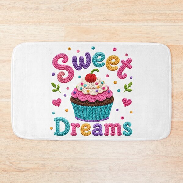 Item preview, Sweet Dreams Retro Crochet-Style Cupcake Print Shapes Mania designed and sold by Shapes-Mania.