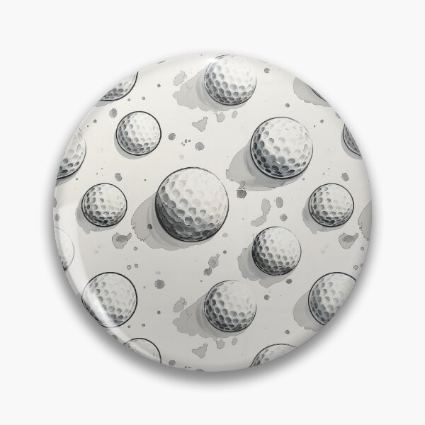 Item preview, Watercolor Golf Ball Pattern - Grey Monochrome Sports Illustration Design designed and sold by Nine Lives Studio.