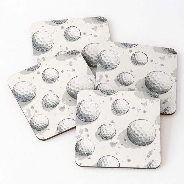 Item preview, Watercolor Golf Ball Pattern - Grey Monochrome Sports Illustration Design designed and sold by Yoruhara.