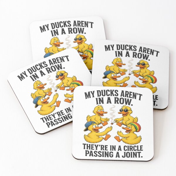Item preview, My Ducks Aren’t in a Row They’re in a Circle Passing a Joint Funny Duck Humor designed and sold by 76Valeria.