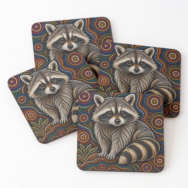 Item preview, raccoon designed and sold by ngangkangart.