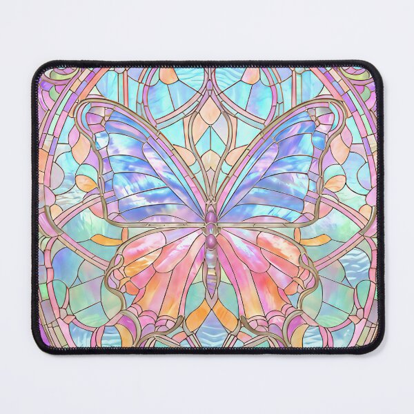 Item preview, Butterfly Pearlescent Stained Glass Design designed and sold by LaRoach Digital Arts.