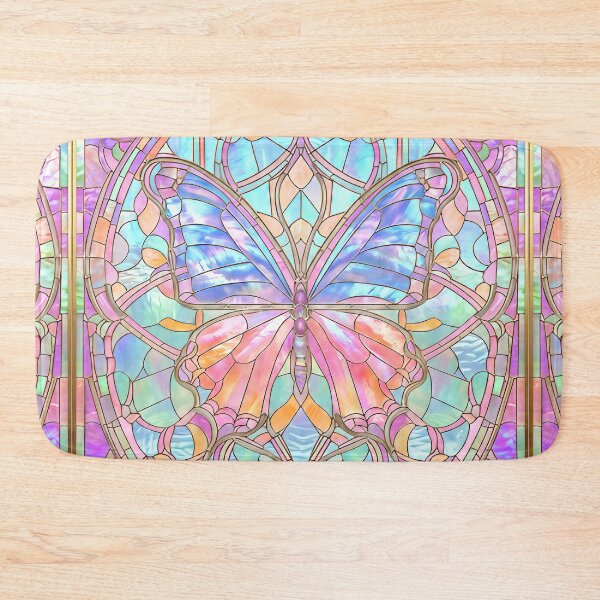 Item preview, Butterfly Pearlescent Stained Glass Design designed and sold by LaRoach Digital Arts.