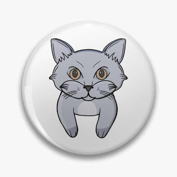 Item preview, Cute Grey Cat Face Peeking Kitten Portrait designed and sold by shopdiego.