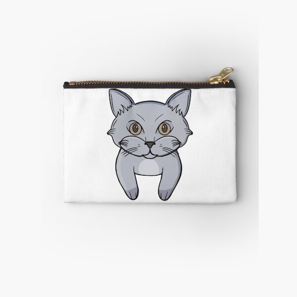 Item preview, Cute Grey Cat Face Peeking Kitten Portrait designed and sold by shopdiego.