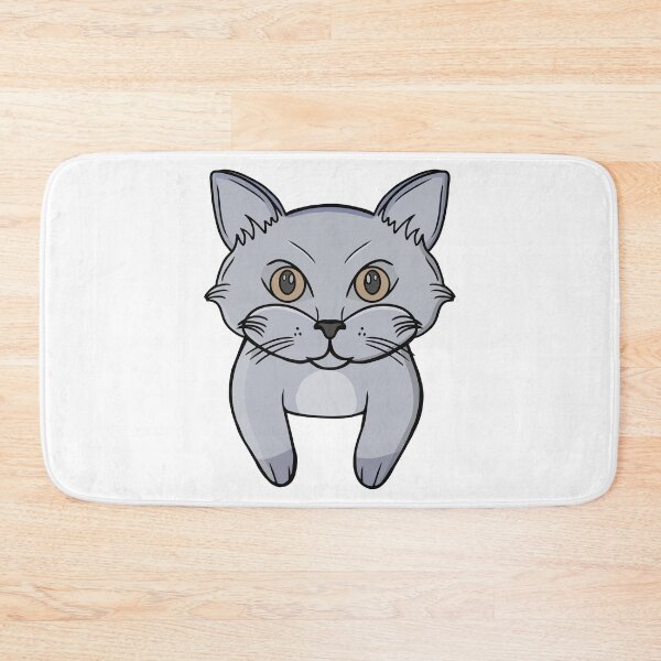Item preview, Cute Grey Cat Face Peeking Kitten Portrait designed and sold by shopdiego.