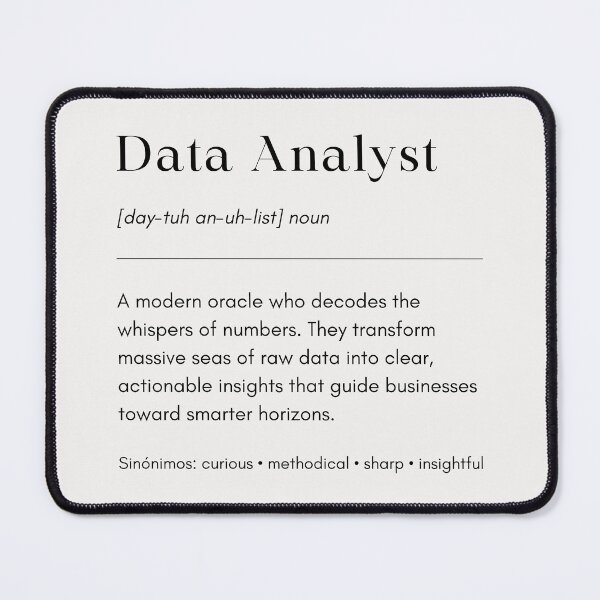 Item preview, Data Analyst Typography | Business Intelligence Analyst Definition Quote | Data Analyst Life Definition Minimalist | Data Science Graduation Gift Data Analyst Definition designed and sold by LitzoyGlobeArt.