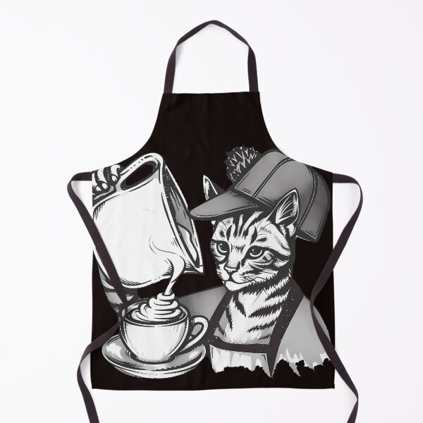 Item preview, Cat Barista Latte Art designed and sold by Structure-Blue.