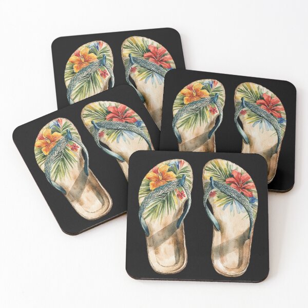 Item preview, Colorful Floral Flip Flops designed and sold by virdeiz.