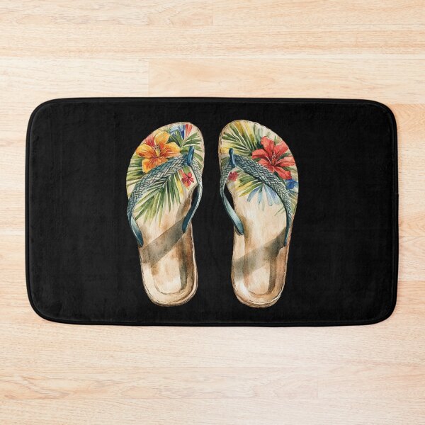 Item preview, Colorful Floral Flip Flops designed and sold by virdeiz.