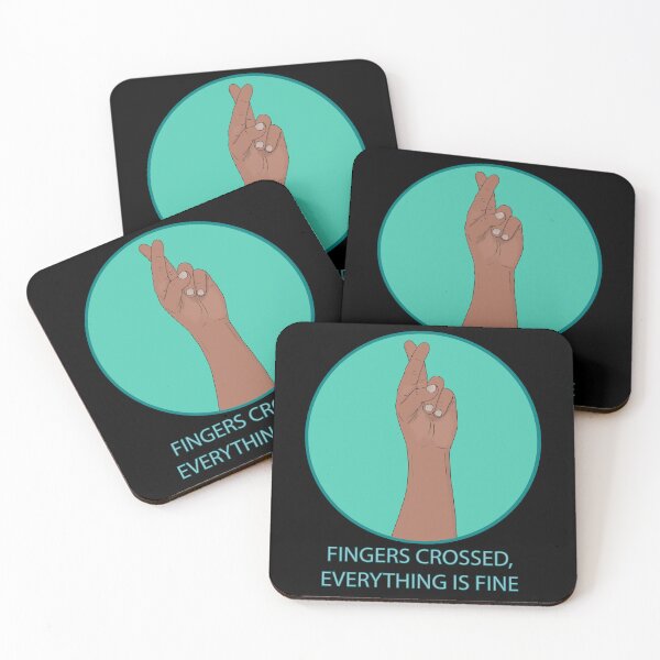 Item preview, Fingers Crossed Everything Is Fine Funny Positive Vibe Quote designed and sold by shopdiego.