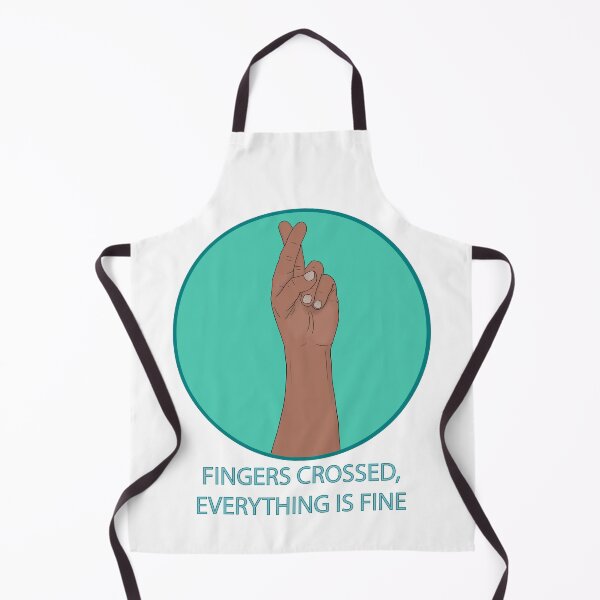 Item preview, Fingers Crossed Everything Is Fine Funny Positive Vibe Quote designed and sold by shopdiego.