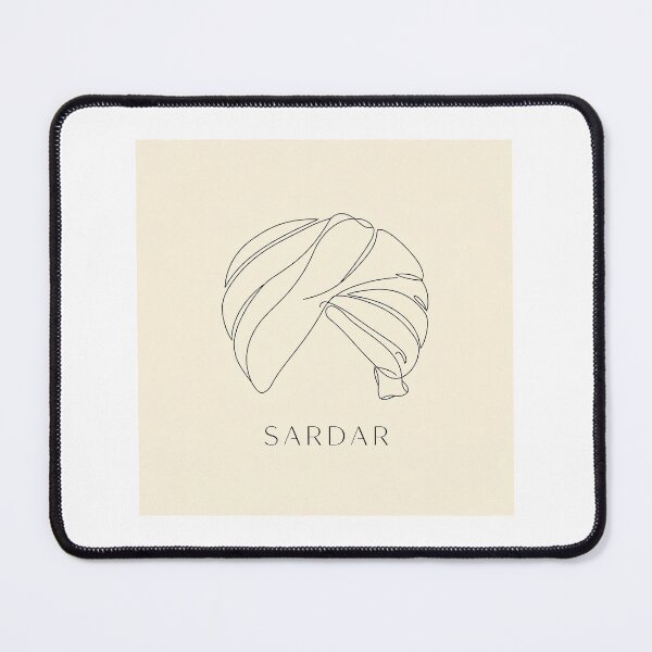 Item preview, Sardar Single Line Turban Minimal Art Tshirt designed and sold by Softlife by Harvir.