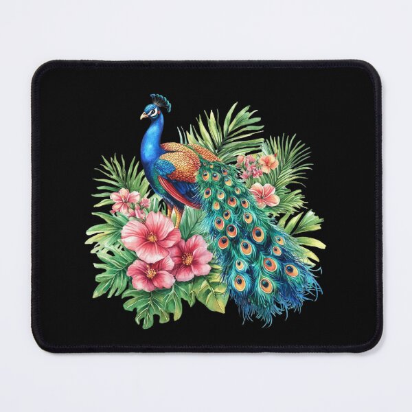 Item preview, Colorful Peacock Amidst Tropical Foliage designed and sold by virdeiz.