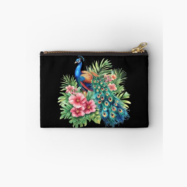 Item preview, Colorful Peacock Amidst Tropical Foliage designed and sold by virdeiz.