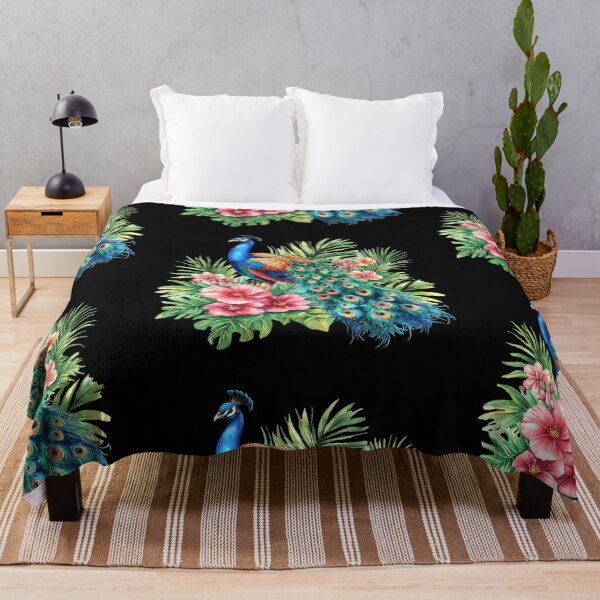 Item preview, Colorful Peacock Amidst Tropical Foliage designed and sold by virdeiz.