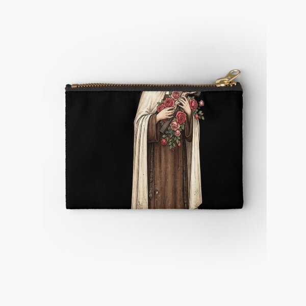 Item preview, St Therese of Lisieux Vintage Woodcut Rose Halo designed and sold by sidleytetip.