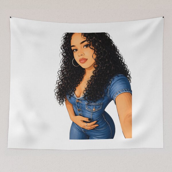 Item preview, Denim & Curls- Confident Urban Fashion Girl  designed and sold by LC&LCPlatform.