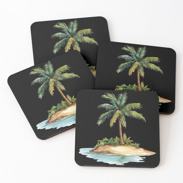 Item preview, Tropical Island with Palm Tree designed and sold by virdeiz.