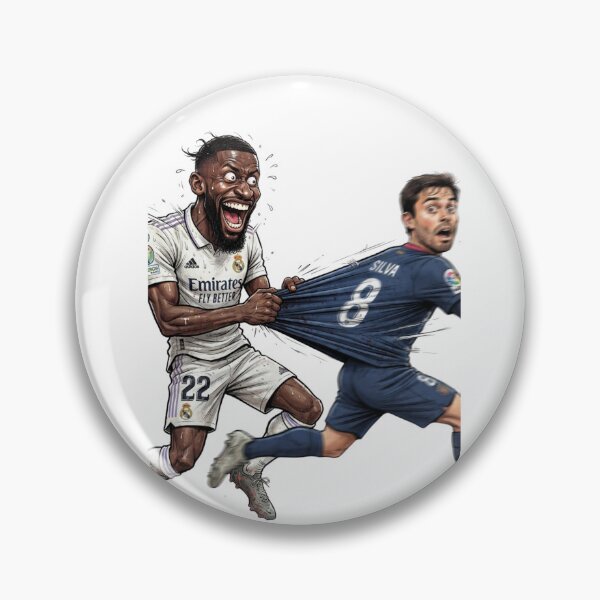 Item preview, Antonio Ruediger Pulling Bernardo Silva Shirt Funny Football Cartoon Art designed and sold by annaarthk.