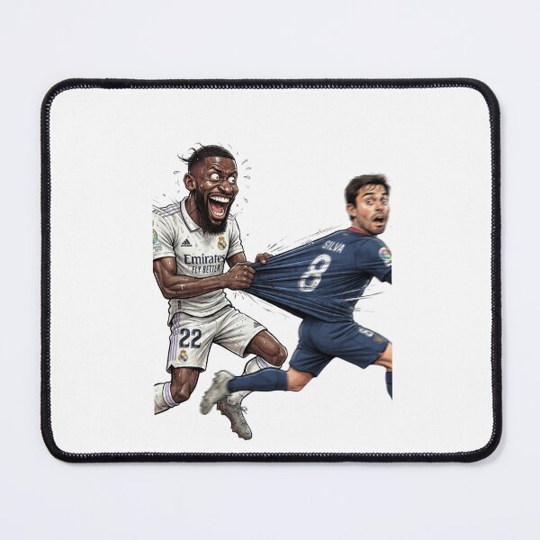Item preview, Antonio Ruediger Pulling Bernardo Silva Shirt Funny Football Cartoon Art designed and sold by annaarthk.