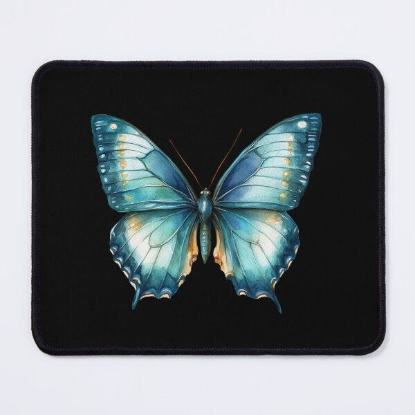 Item preview, Blue Butterfly on Light Background designed and sold by virdeiz.