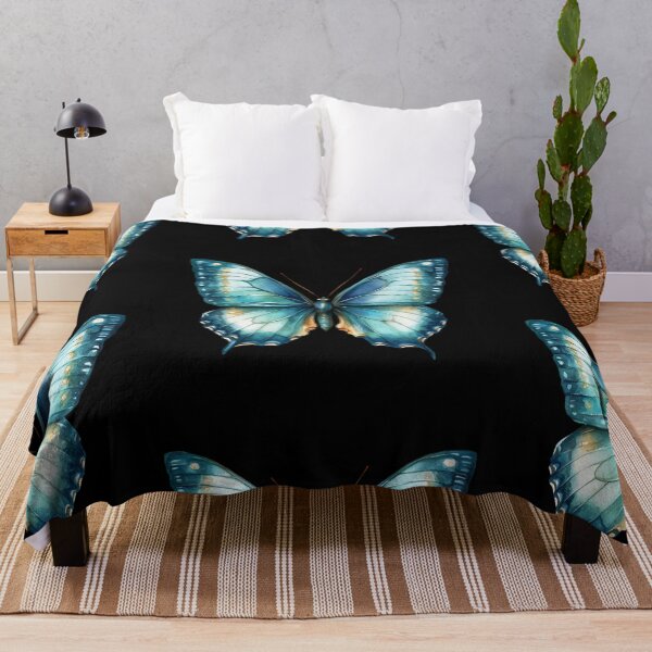 Item preview, Blue Butterfly on Light Background designed and sold by virdeiz.