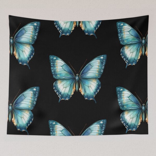 Item preview, Blue Butterfly on Light Background designed and sold by virdeiz.