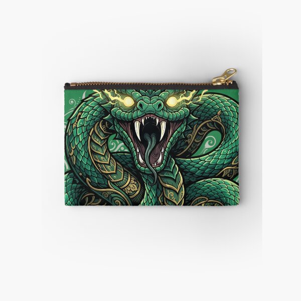 Item preview, Ornate Emerald Serpent Wisdom - Ancient Magic Cobra Tattoo Illustration designed and sold by KreonaTime.