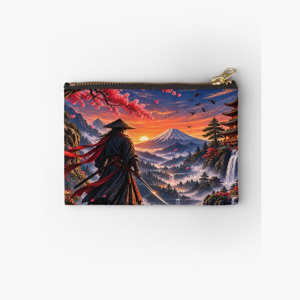 Item preview, Moonlit Ronin of the Mountain Valley – Japanese Fantasy Art designed and sold by TeeVibeHaus.