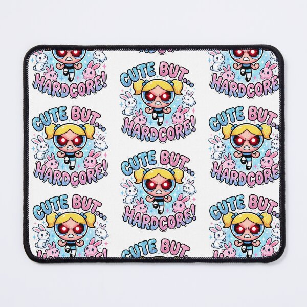 Item preview, Bubbles Cute But Hardcore - Blue Glitter Retro Sticker designed and sold by 0Zetgest.