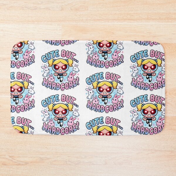 Item preview, Bubbles Cute But Hardcore - Blue Glitter Retro Sticker designed and sold by 0Zetgest.