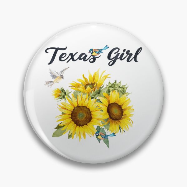 Item preview, Texas Girl with Sunflower Bouquet & Birds designed and sold by JeweledDesigns.