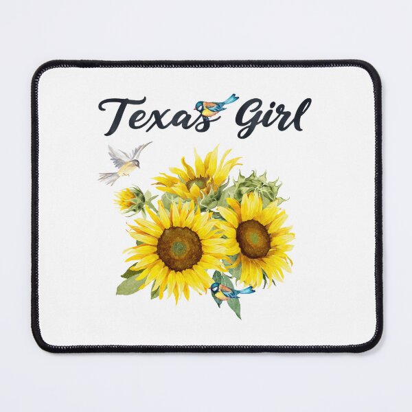 Item preview, Texas Girl with Sunflower Bouquet & Birds designed and sold by JeweledDesigns.