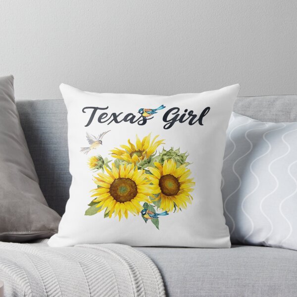 Item preview, Texas Girl with Sunflower Bouquet & Birds designed and sold by JeweledDesigns.