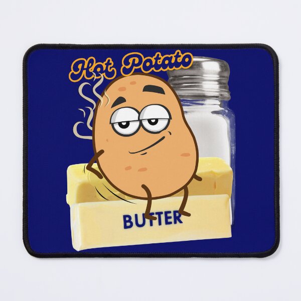 Item preview, Hot Potato With Butter and Salt - Funny Smirking Spud Cartoon Character designed and sold by pulse_retail.