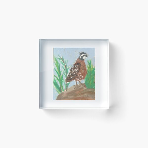 Item preview, Bobwhite Quail in Oil Pastel designed and sold by HappilyEnzo.