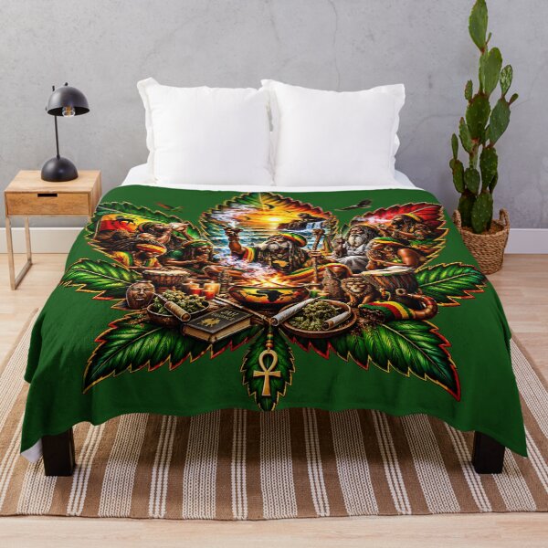 Item preview, Rastafari Sacred Gathering & Cannabis Leaf Art designed and sold by digitalbob60.