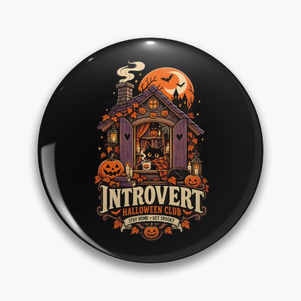 Item preview, Cozy Introvert Halloween Club Stay Home Get Spooky Black Cat designed and sold by SdForce.